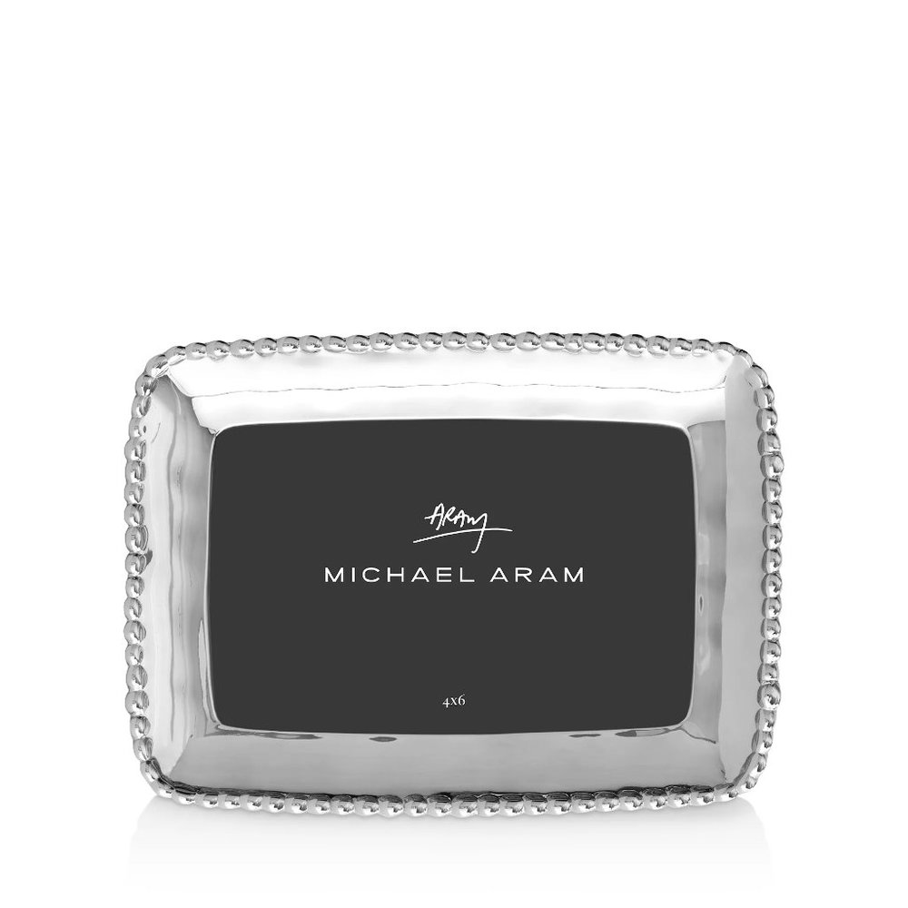 Michael Aram 4x6 silver picture frame, "Molten Frame"
